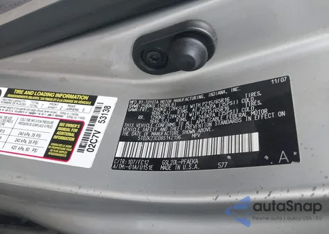 2008 Toyota Sienna Le из США, поврежденный, VIN 5TDZK23C08S142196